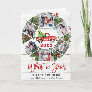 Cartes Pour Fêtes Annuelles Drôle Quelle année Camion rouge Noël 6 PHOTO