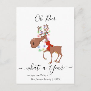 Cartes Pour Fêtes Annuelles Drôle Reindeer Joyeux voeux de Noël