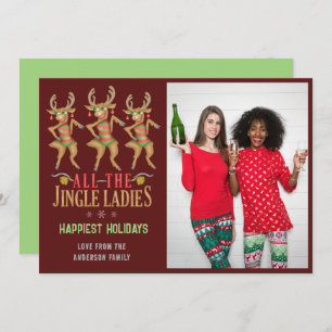 Cartes Pour Fêtes Annuelles Drôle Rendez-vous de Noël Toutes les Dames Jingle
