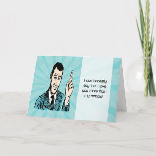 Cartes Pour Fêtes Annuelles Drôle Retro Valentine's Day Card avec Cartoon Man