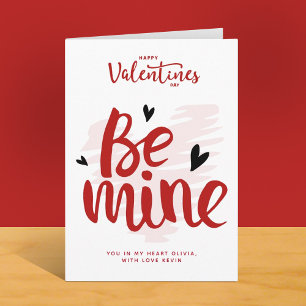 Cartes Pour Fêtes Annuelles Drôle rouge soit mien coeur cadeau Saint Valentin
