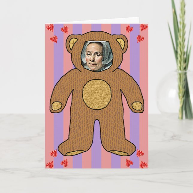 Cartes Pour Fêtes Annuelles Drôle Saint Valentin Teddy Photo Joke (Devant)