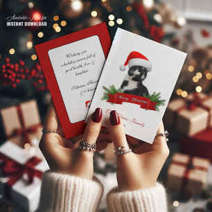 Cartes Pour Fêtes Annuelles Drôle Sarcastique Chat Santas Casquette Noël