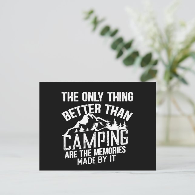 Cartes Pour Fêtes Annuelles Drôle slogan de camping été citations (Debout devant)
