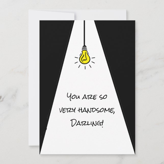 Cartes Pour Fêtes Annuelles Drôle Snarky TU ES TELLEMENT HANDSOME Custom Valen (Devant)