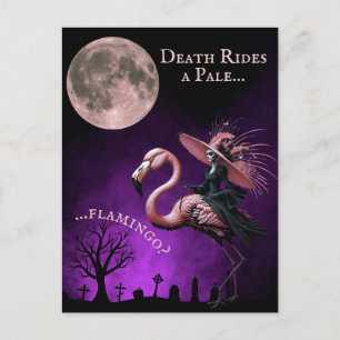 Cartes Pour Fêtes Annuelles Drôle Sorcière Halloween Pleine lune Graveyard