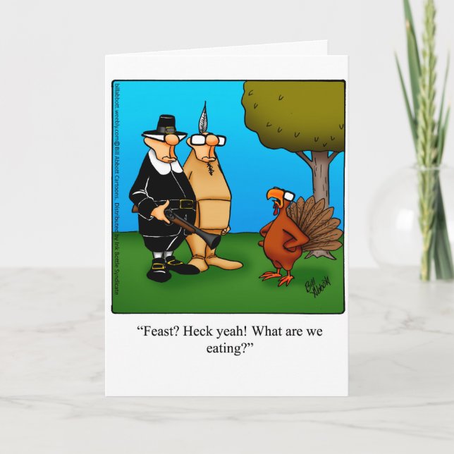 Cartes Pour Fêtes Annuelles Drôle Thanksgiving Humour Gretting Card (Devant)