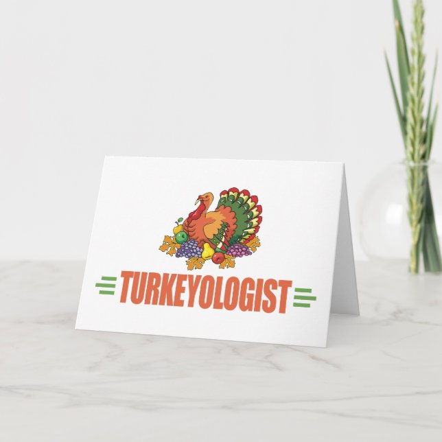 Cartes Pour Fêtes Annuelles Drôle Thanksgiving Turquie (Devant)
