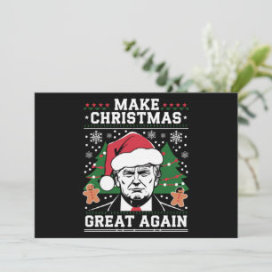 Cartes Pour Fêtes Annuelles Drôle Trump 2024 Faire Noël Grande Encore 