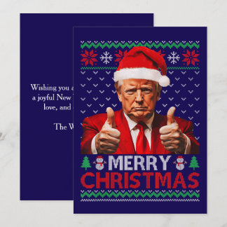 Cartes Pour Fêtes Annuelles Drôle Trump Santa Hat Joyeux Noël Mauvais Cadeau