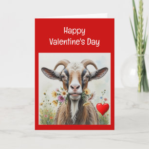 Cartes Pour Fêtes Annuelles Drôle Valentin à Vieux Chèvre, humour
