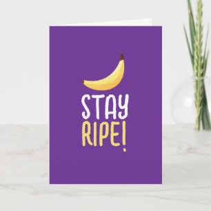 Cartes Pour Fêtes Annuelles Drôles de faveurs de fête à la banane rétro éditab