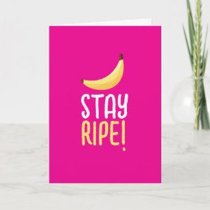 Cartes Pour Fêtes Annuelles Drôles de faveurs de fête à la banane rétro éditab