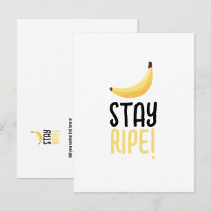 Cartes Pour Fêtes Annuelles Drôles de faveurs de fête à la banane rétro éditab