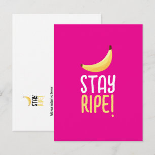 Cartes Pour Fêtes Annuelles Drôles de faveurs de fête à la banane rétro éditab