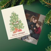 Drôles de siestes de Noël ! Chat sur l'arbre de No