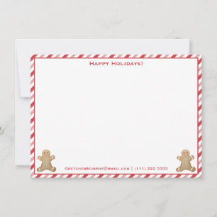 Cartes Pour Fêtes Annuelles Du Bureau De   Peppermint Stripes pain d'épices