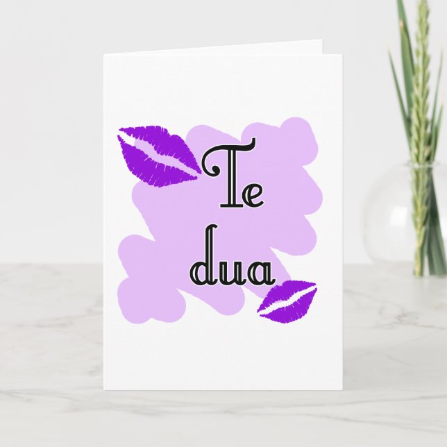 Cartes Pour Fêtes Annuelles DUA de Te - Albanais - je t'aime (Devant)