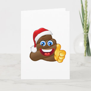 Cartes Pour Fêtes Annuelles Dunette brillante farfelue Emoji de Père Noël