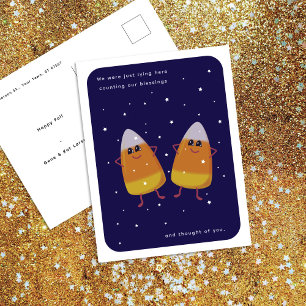 Cartes Pour Fêtes Annuelles Duo de bonbons en forme de maïs "Comptant nos béné