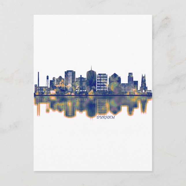 Cartes Pour Fêtes Annuelles Durham Skyline (Devant)
