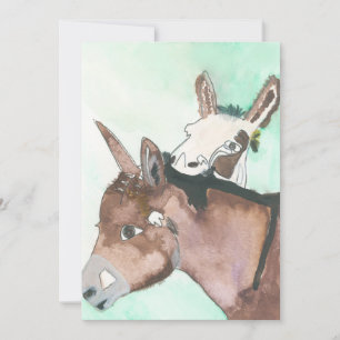 Cartes Pour Fêtes Annuelles D'Vine Donkeys