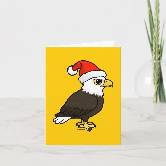 Cartes Pour Fêtes Annuelles Eagle chauve Père Noël (Devant)