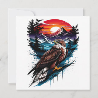 Cartes Pour Fêtes Annuelles Eagle in the mountain