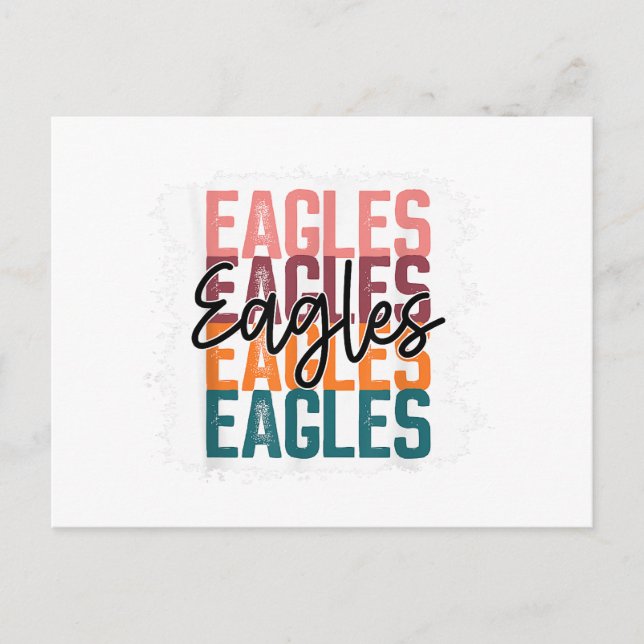 Cartes Pour Fêtes Annuelles Eagles School Sports Ventilateur Team Spirit (Devant)