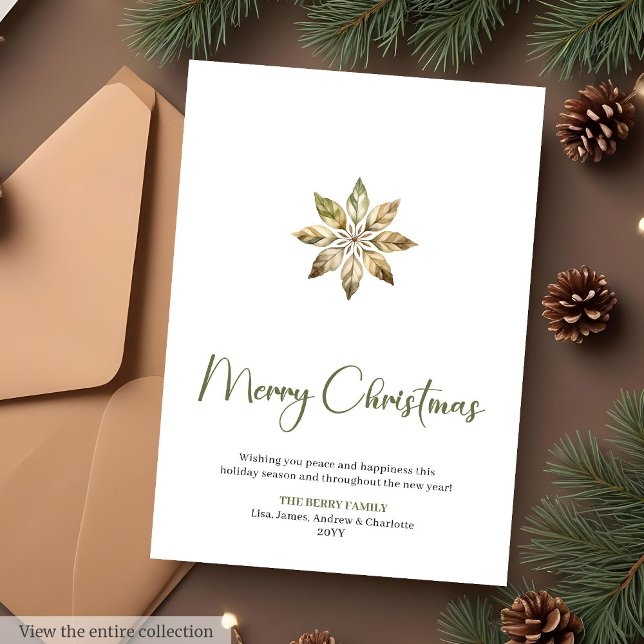 Cartes Pour Fêtes Annuelles Earthy Script Font Holiday Christmas Greeting Card (Earthy Script Font Holiday Christmas Greeting Card

)