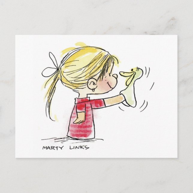 Cartes Pour Fêtes Annuelles EAS-010 Marionnette de Pâques (Devant)