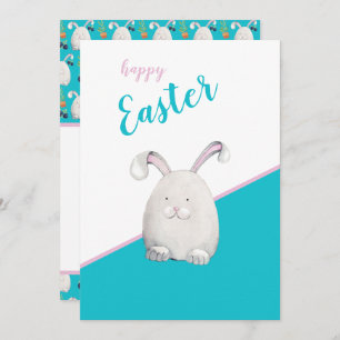 Cartes Pour Fêtes Annuelles Easter Bunny coloré aquarelle Illustration