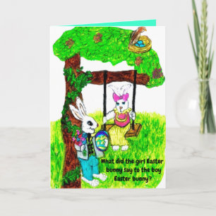 Cartes Pour Fêtes Annuelles EASTER BUNNY Joke card