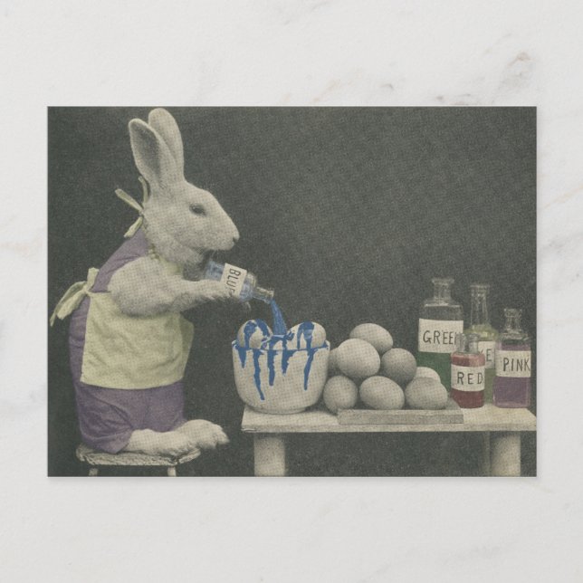 Cartes Pour Fêtes Annuelles Easter Bunny mourant oeufs (Devant)