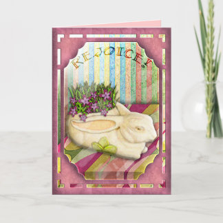 Cartes Pour Fêtes Annuelles Easter Bunny Planter à Pink Florist Shop Window