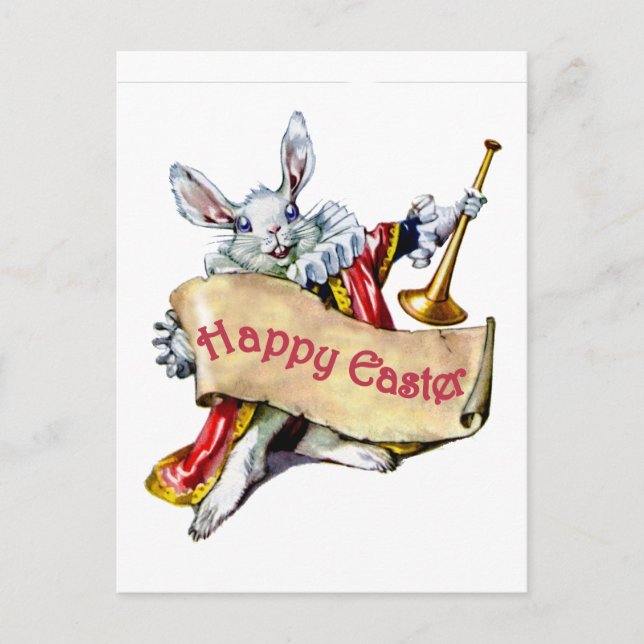 CARTES POUR FÊTES ANNUELLES EASTER BUNNY PROLONGE DE BONNES SALUTATIONS DE PÂQ (Devant)