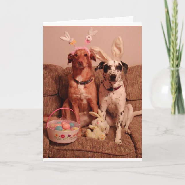 Cartes Pour Fêtes Annuelles Easter Dogs (Devant)
