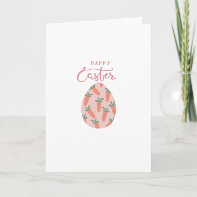 Cartes Pour Fêtes Annuelles Easter Egg & Carrots (Devant)