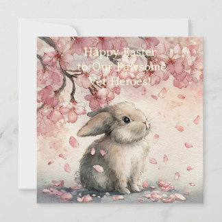 Cartes Pour Fêtes Annuelles Easter flat holiday card for Veterinary Personal