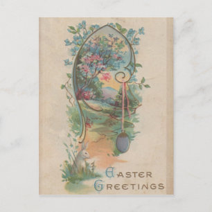 Cartes Pour Fêtes Annuelles Easter Greetings 1912 Vintage Postcard