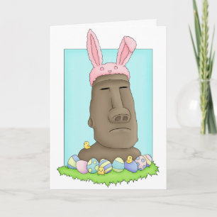 Cartes Pour Fêtes Annuelles Easter Island Bunny Parody