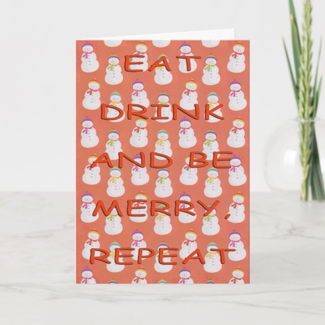 Cartes Pour Fêtes Annuelles Eat (Devant)