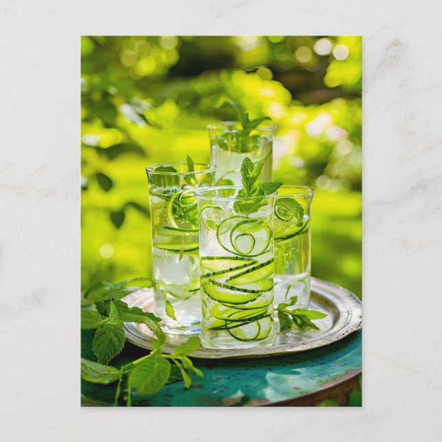 Cartes Pour Fêtes Annuelles Eau de Concombre - Boisson fraîche (Devant)