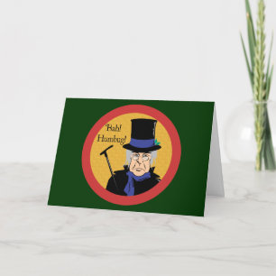 Cartes Pour Fêtes Annuelles Ebenezer Scrooge Bah ! Humbug !