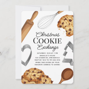 Cartes Pour Fêtes Annuelles Échange de biscuits de Noël au chocolat et à la pâ