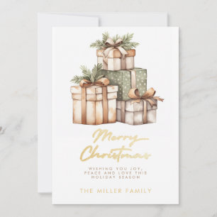 Cartes Pour Fêtes Annuelles Échange de Cadeaux de Noël Éléphant Blanc
