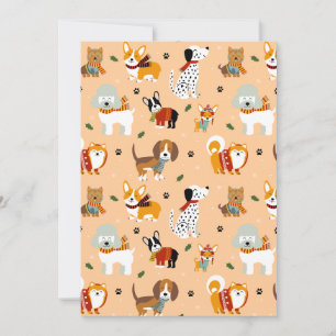 Cartes Pour Fêtes Annuelles Écharpes festives d'hiver pour chiots