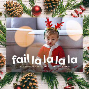Cartes Pour Fêtes Annuelles Échec drôle et mignon de Noël en une photo