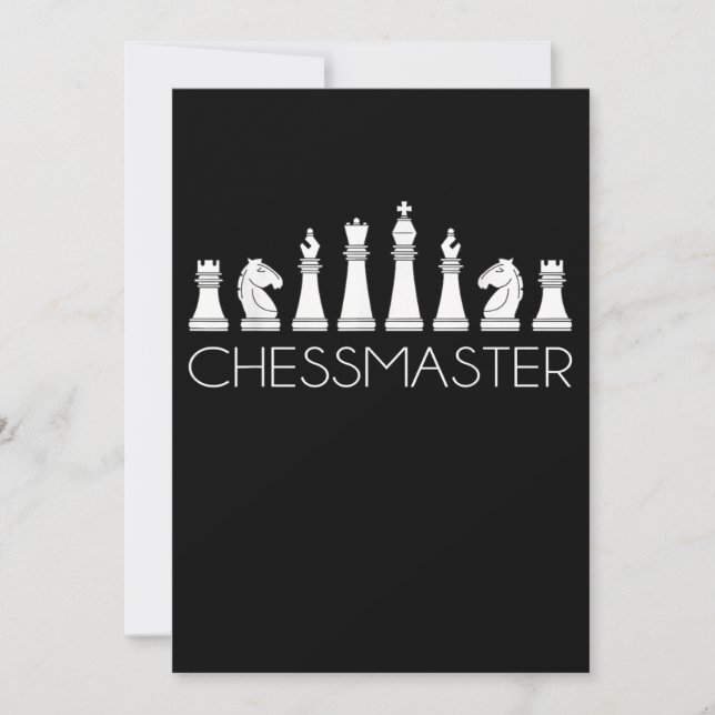 Cartes Pour Fêtes Annuelles Échecs - Chessmaster (Devant)