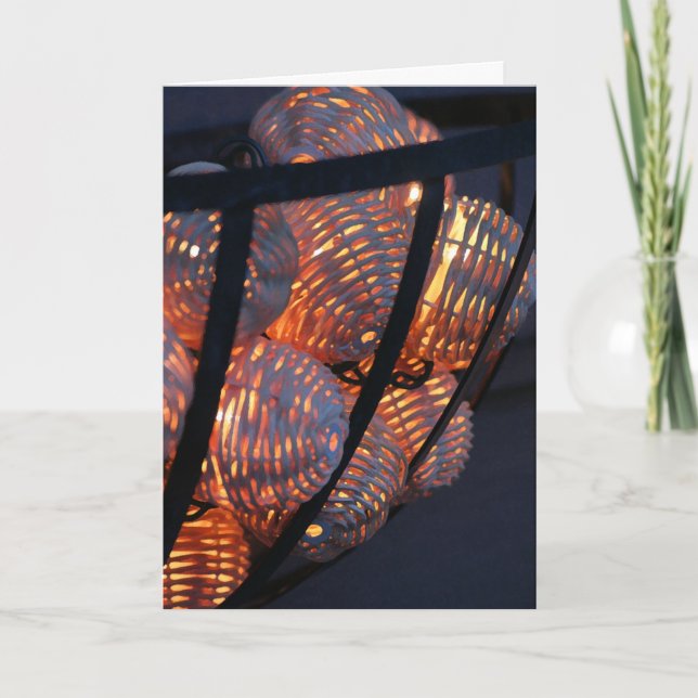 Cartes Pour Fêtes Annuelles Éclairage (Devant)